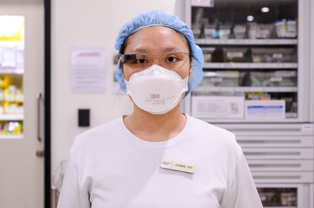 Nurse wearing Google Glass