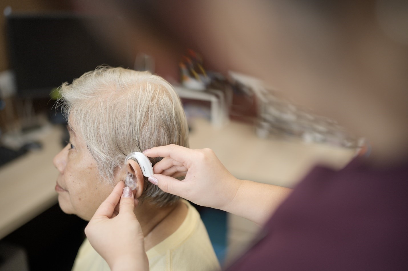 Patient given a hearing aid