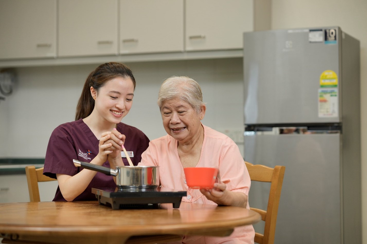 A Nurse with an elderly patient