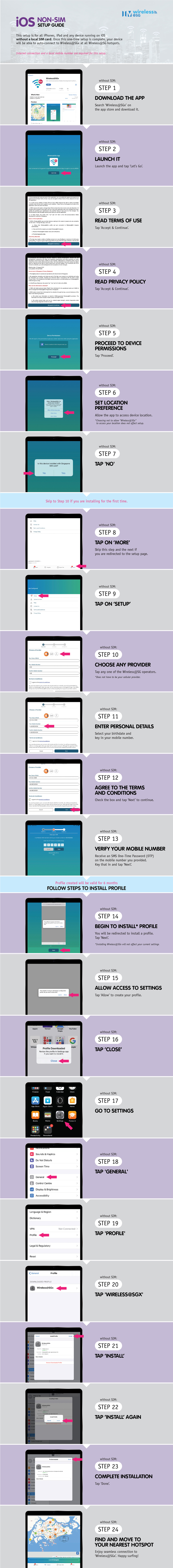 iOS Non-SIM Setup Guide